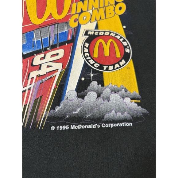 Nascar Vintage 1995 Bill Elliott McDonalds Single Stitch T-Shirt XL Hunter USA - Picture 7 of 8
